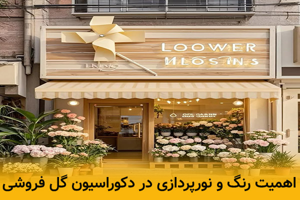 اهمیت رنگ و نورپردازی در دکوراسیون داخلی گل فروشی